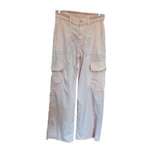 American Eagle Pink Lightweight Stretch Cargo Pants Sz 0